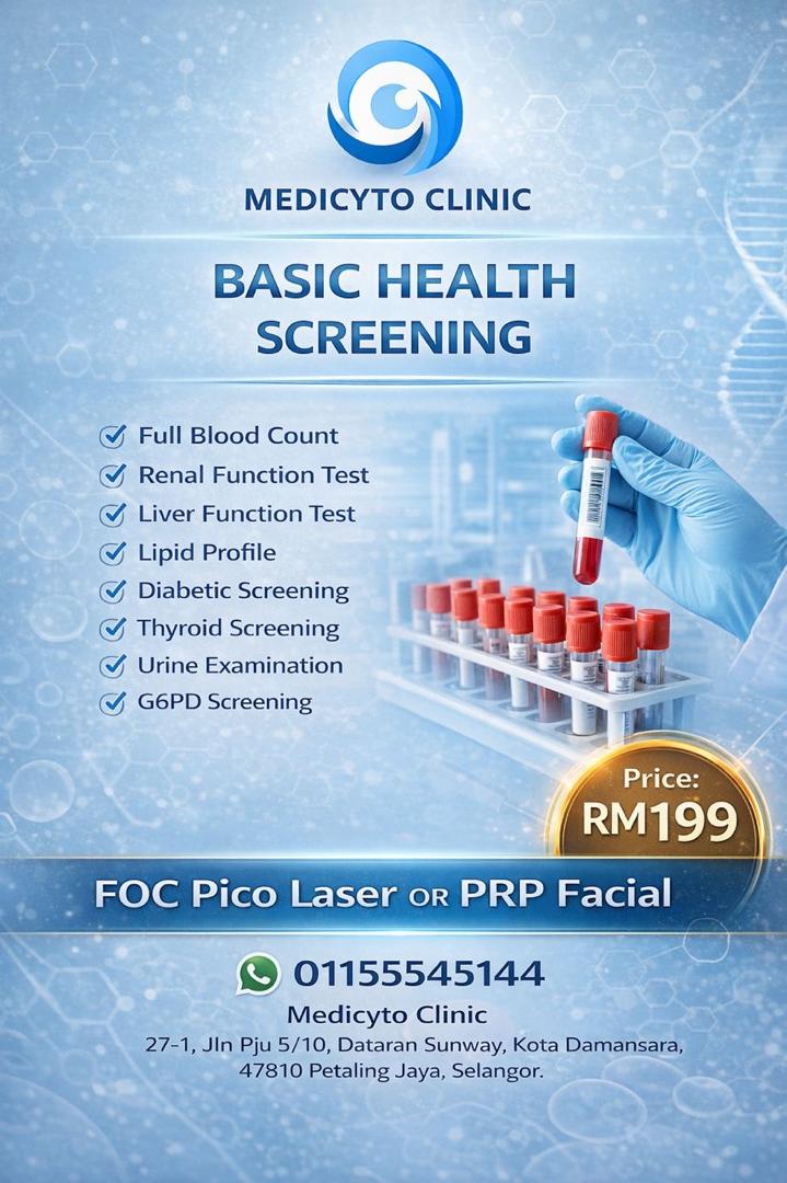 Medicyto Clinic Basic Health Screening package brochure