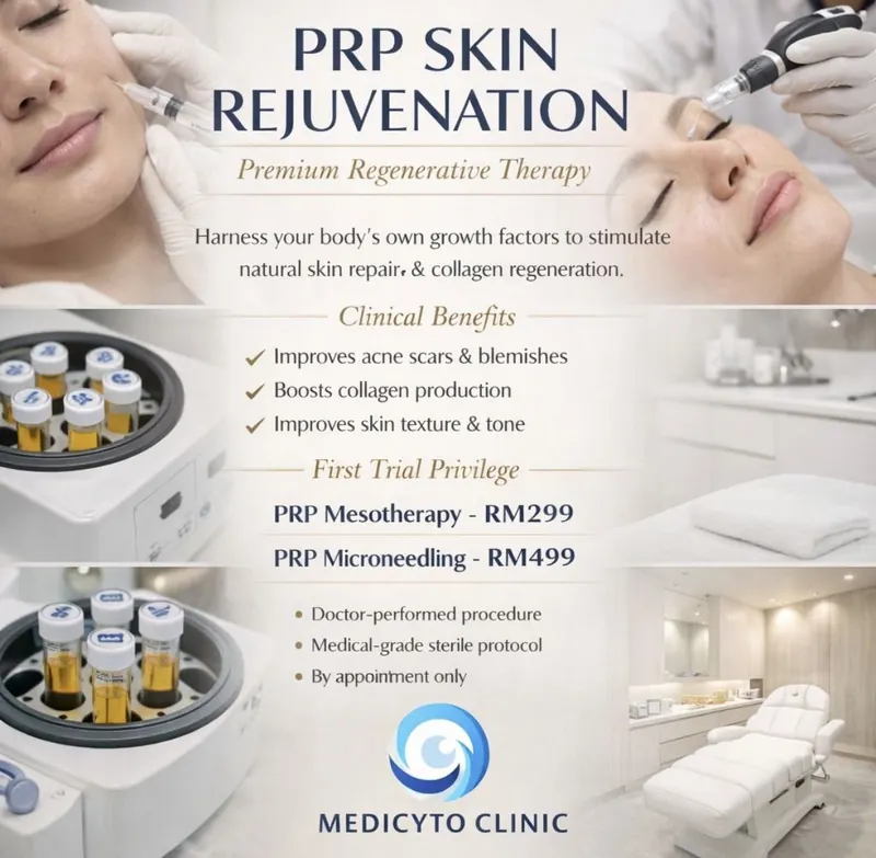 PRP Skin Rejuvenation — Premium Regenerative Therapy, From RM299