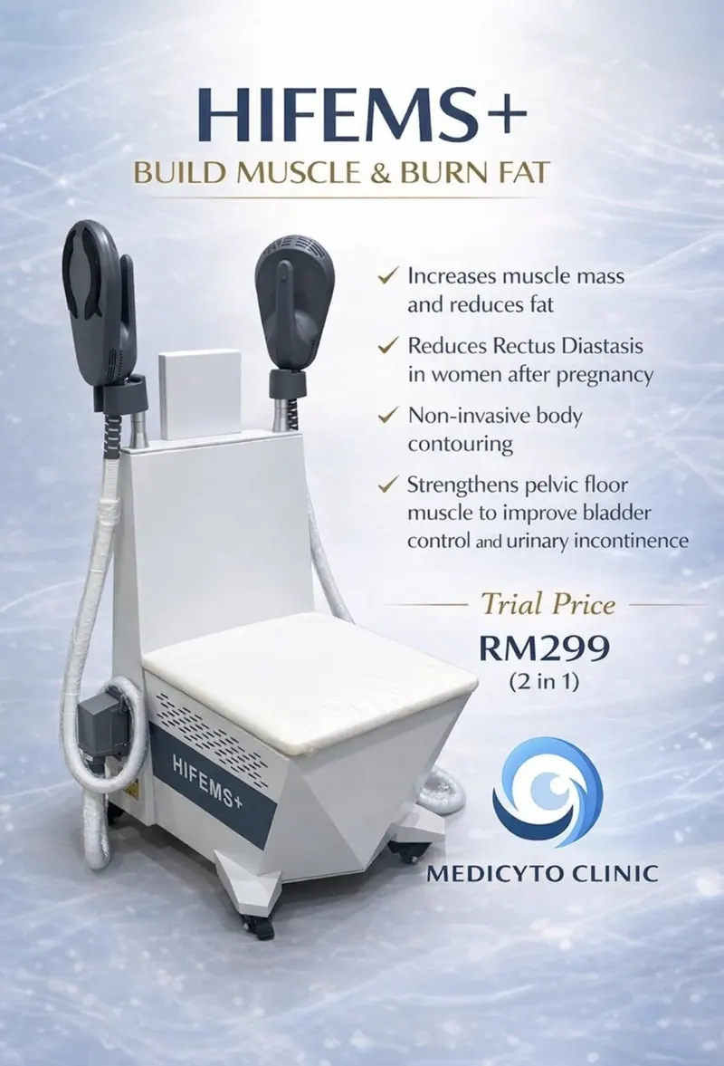 HIFEMS+ — Build Muscle and Burn Fat, Trial Price RM299